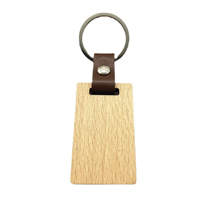Llavero de madera en blanco de bricolaje al por mayor